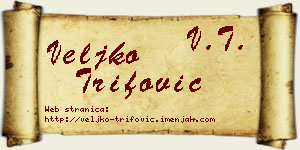 Veljko Trifović vizit kartica